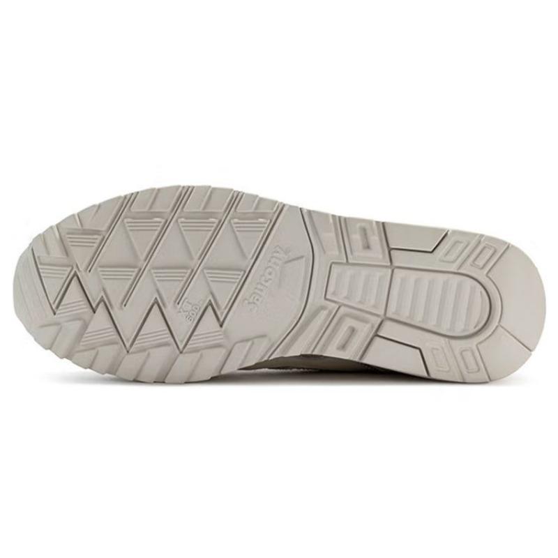 Saucony Dow 6000X unisex low-top retro casual running shoes khaki brown cushioned slip-resistant wear-resistant fabric leather upper S79027-1