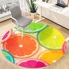 1pc Citrus Slices Office Round Rug, Non-slip, Soft and Durable Office Rug for Interior Decoration, Perfect for Office, Beautiful Decoration Yy26031203