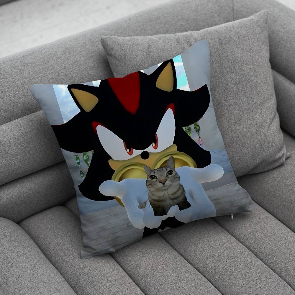 SShadow the HHedgehogS Pillow Case For Home Bedroom Car Office Decoration Living Room Sofa Cushion Cover Suitable