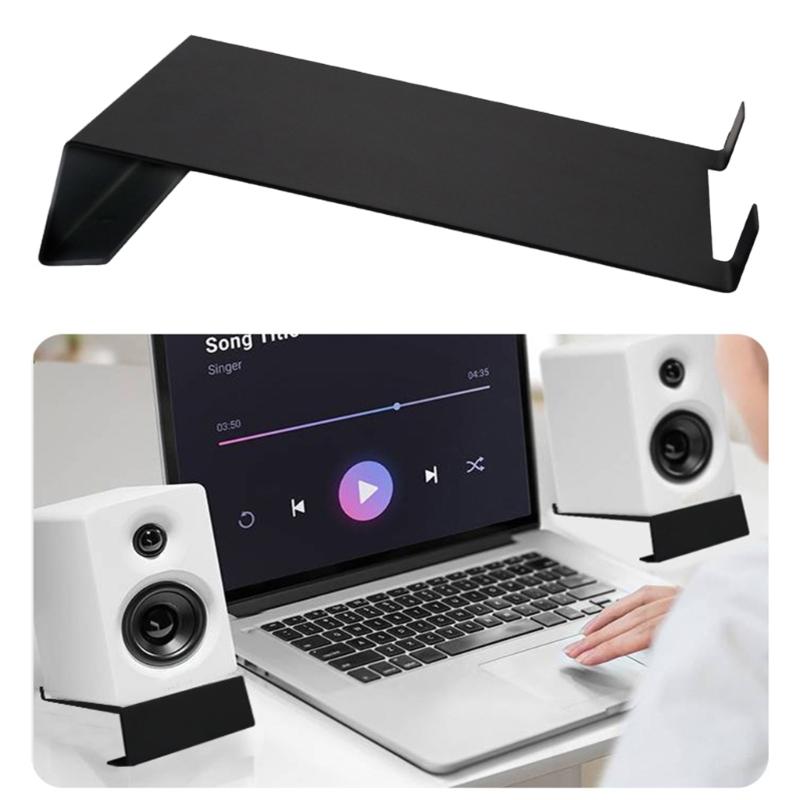 Space Efficient Ergonomic Speaker Stands with AntiVibration Pad for Bookshelf Speakers and Amplifiers