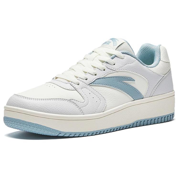 New Anta Slip Resistant, Abrasion Resistant, Lightweight Low Top Skateboard Shoes Men's White Blue 912518068F-12