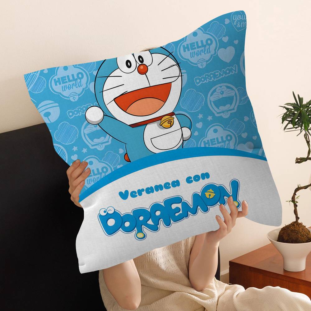 Children Anime D-Doraemon Cushion Cover Inches Farmhouse Decor Home Throw Pillow Covers for Couch Decorations
