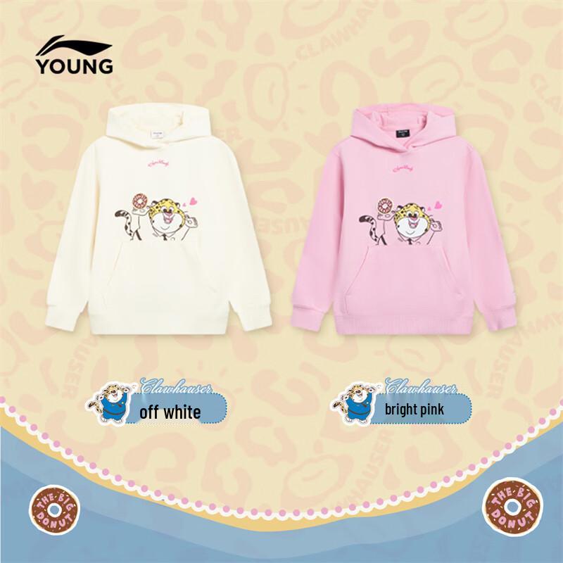 LI-NING Kids' Girls' Disney Collaboration Round Neck Pullover Top