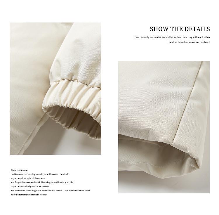 Unisex Trendy Stand Collar Thick Puffer Jacket - Winter Cotton-Padded, Loose Fit for Men and Women