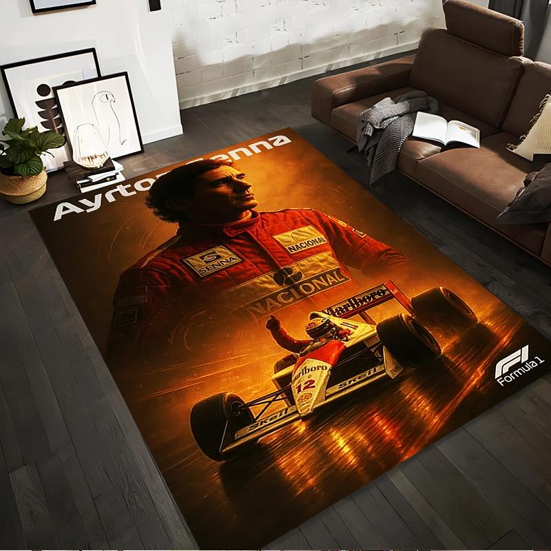 Racing Legend Tribute Rug for F1 Fans Non-slip rug suitable for living room and bedroom sofas.