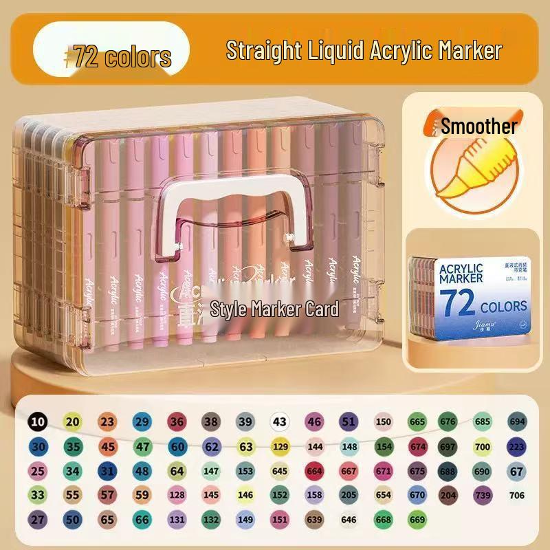 Washable Soft Tip Acrylic Marker for Kids - Layerable Watercolor Pen for Elementary Art