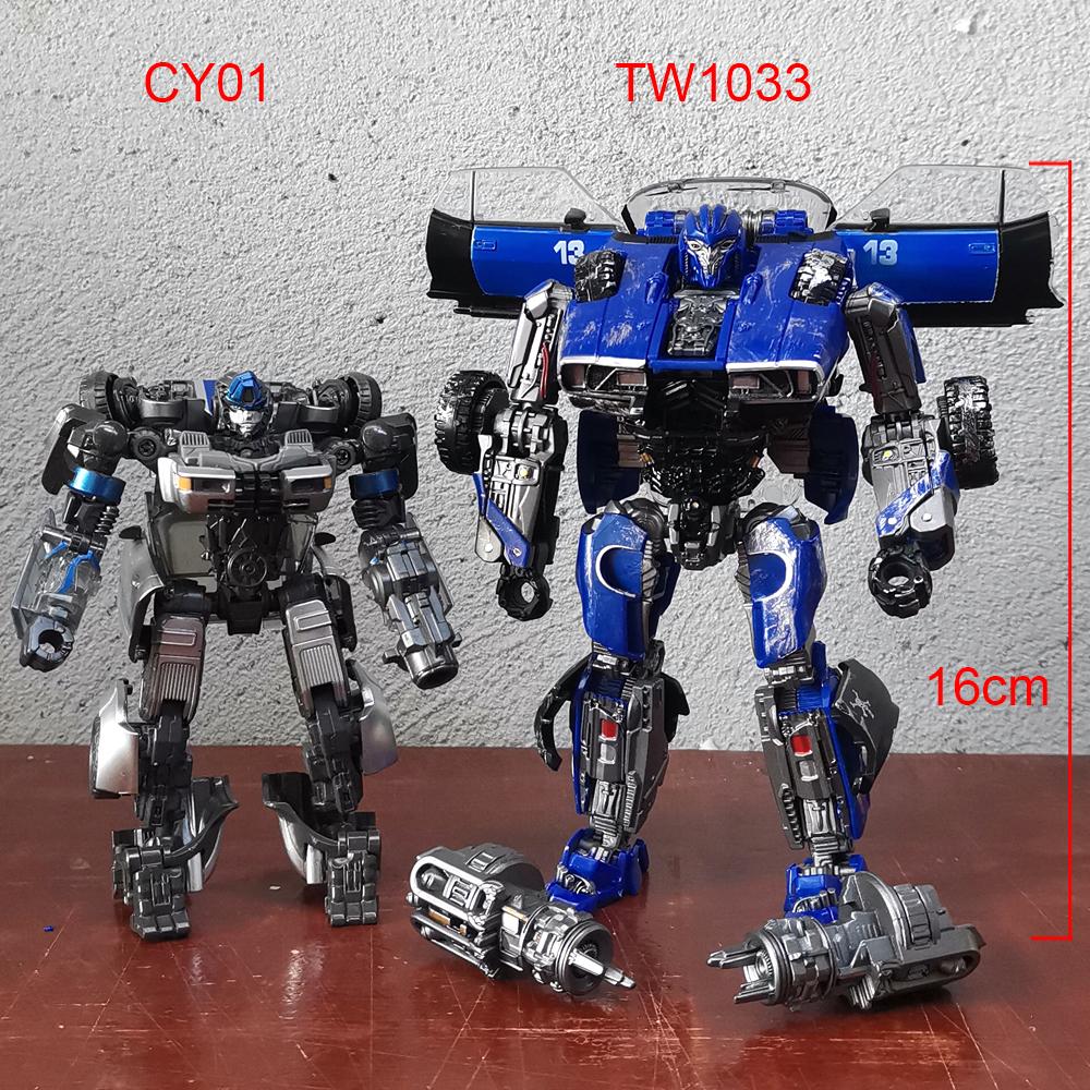 Transformation Toys Dropkick Blue Warrior Mirage Car Action Figure Deformation Robot Anime Model BAIWEI TW1033 CY01 SS46 SS105 Poseable Articulated