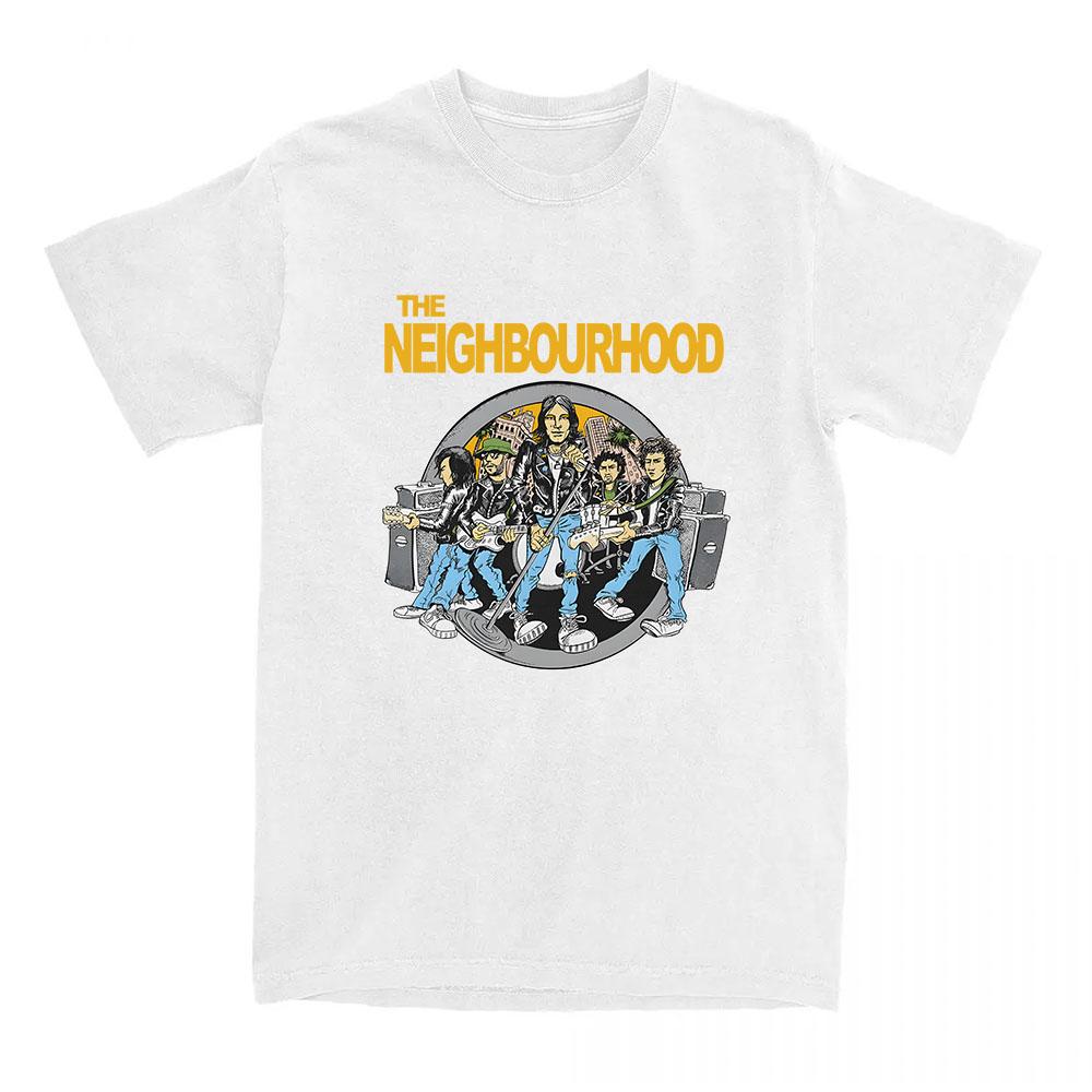 The Neighborhood NBHD Band Print Tričko Bavlna Vysoce kvalitní Dámská/Pánská trička Neformální tričko s krátkým rukávem