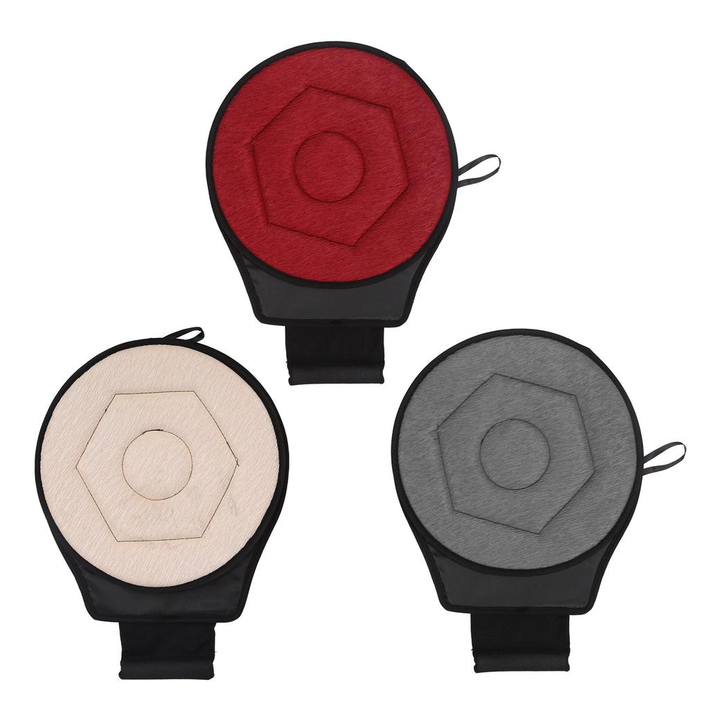 Round Car Cushion 360 Degrees Rotating Geometric Rhombic Shape Portable Rotating Seats Cushion for E