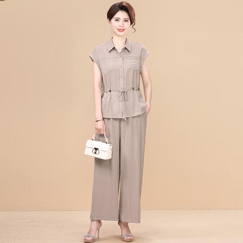 XUEXI Elegant Women s Summer Shirt Set XL