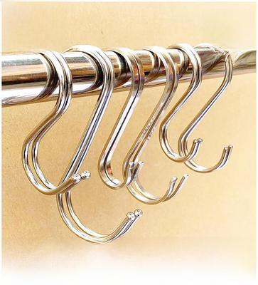 Stainless Steel Flat S Hook for Sausage, Bacon, Fish Drying & Kitchen Storage