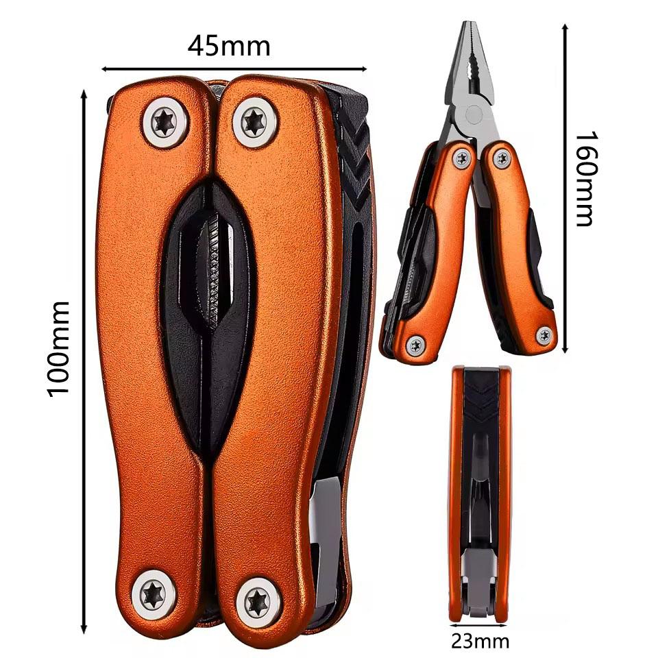 Outdoor Survival Camping Equipment Stainless Steel 9 in 1 Portable Multi-Tool pliers Portable Camping Accessories