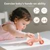 Baby Silicone Car Toys BPA Free Silicone Cartoon Electric Vehicle Teether Educational Montessori Toys For Children Teething Toys