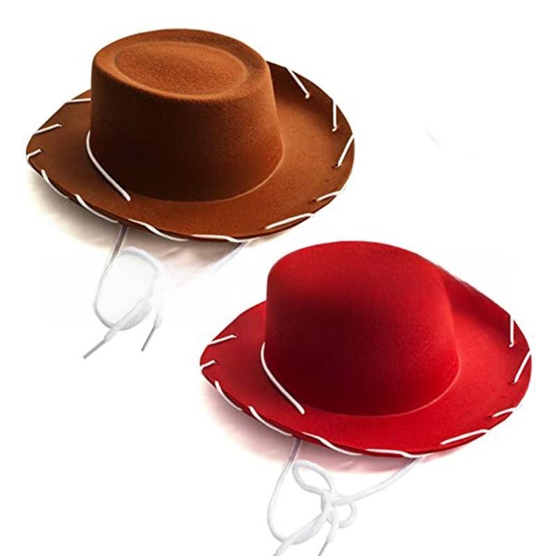 Kids Cowboy Hat With Rope Detail Fabric Costume Prop For Festive Celebrations And Play