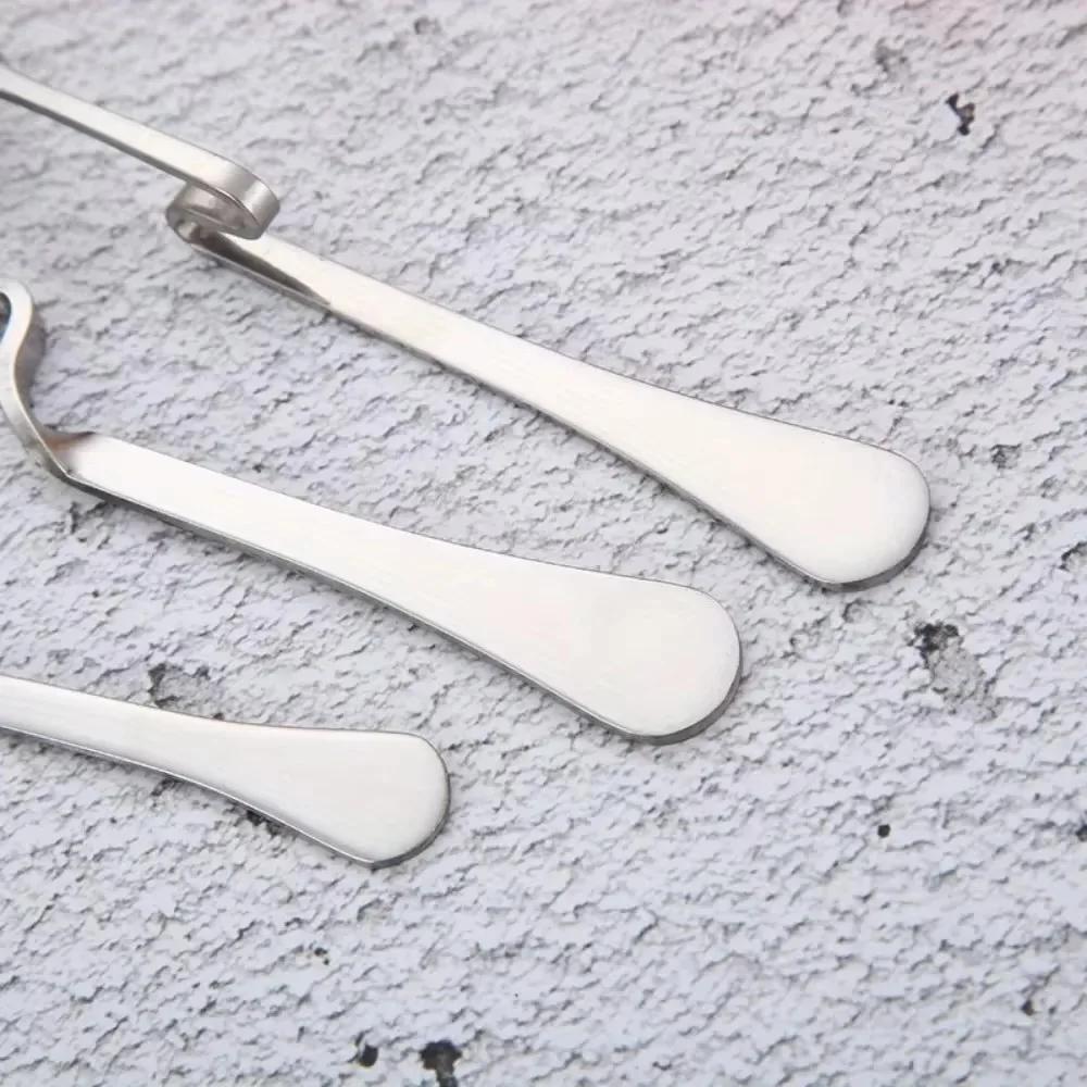 Hanging Cup Coffee Stirring Spoon Long Handle Stainless Steel Mixing Scoop Coffeeware Tableware Decor for Kitchen Accessories