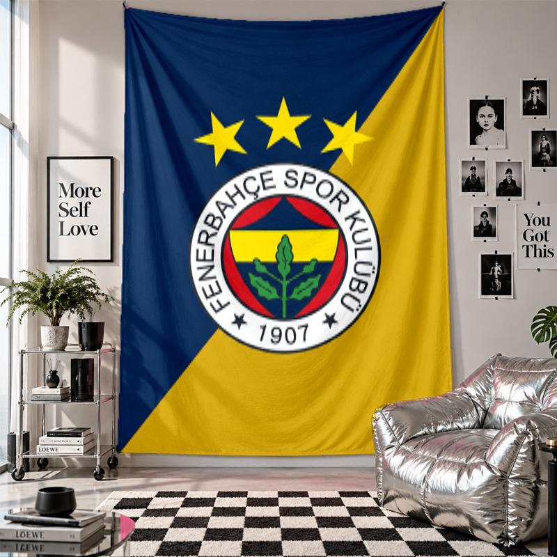Arazzo da Parete FC Fenerbahçe Decorazione per la Casa Tessuto da Appendere a Parete per Camera da Letto Soggiorno Sfondo