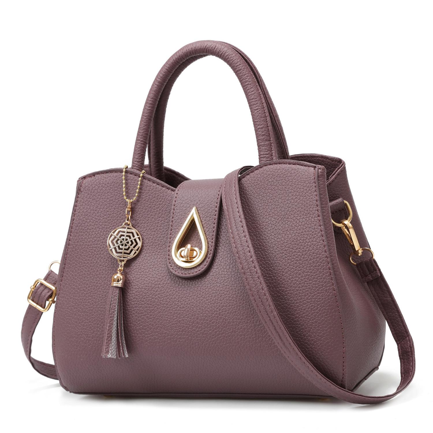 Women s bag spring new Korean version trend women s bag fashion messenger one shoulder handbag one piece фиолетовый