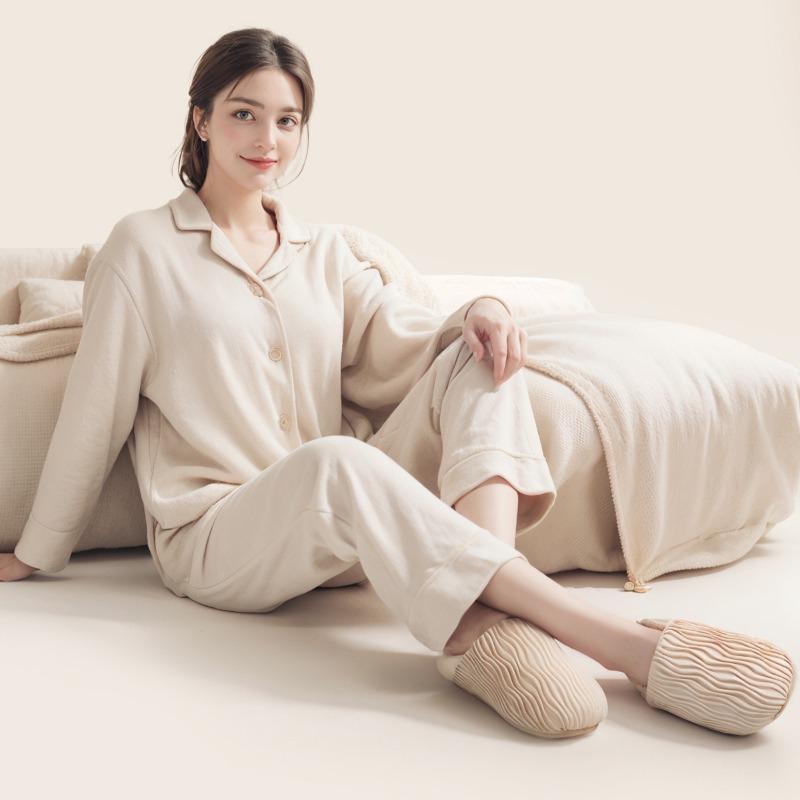 Waterproof cotton slippers women's autumn and winter new indoor home couple plush warm plush cotton shoes men