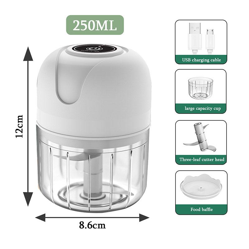 Electric Garlic Masher Crusher Cutter Meat Mincer Food Chopping Vegetable Chopper Kitchen Tools Grinder Pepper Chili Machine