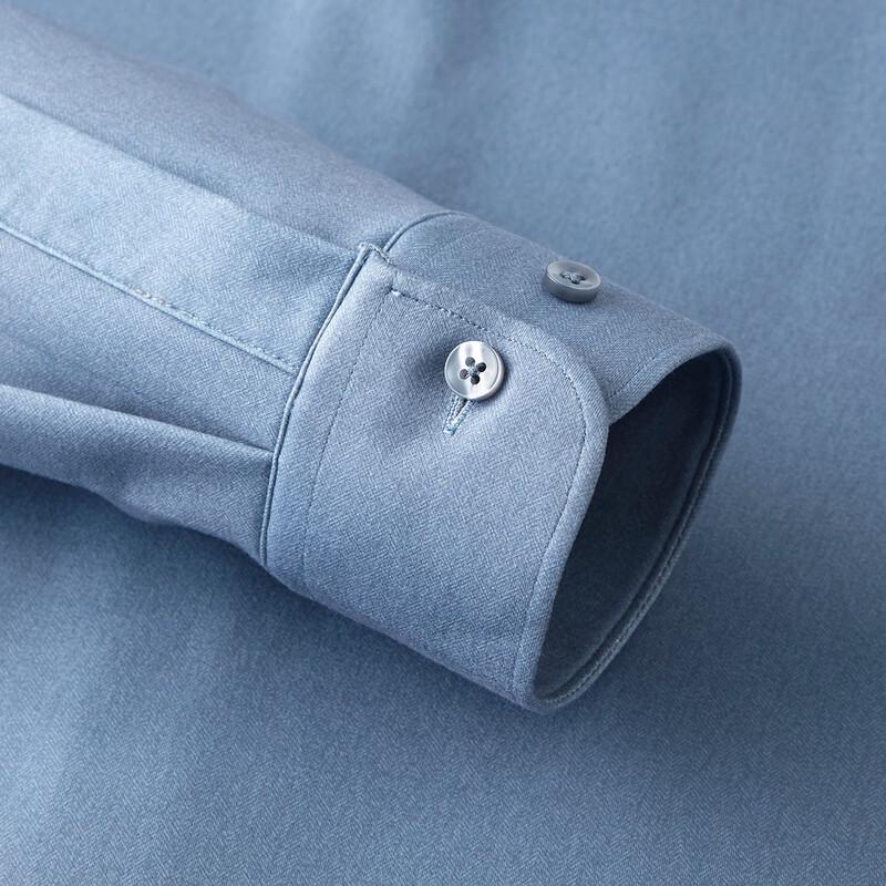 Shanshan Men's Wool Blend Warm Long-Sleeve Shirt