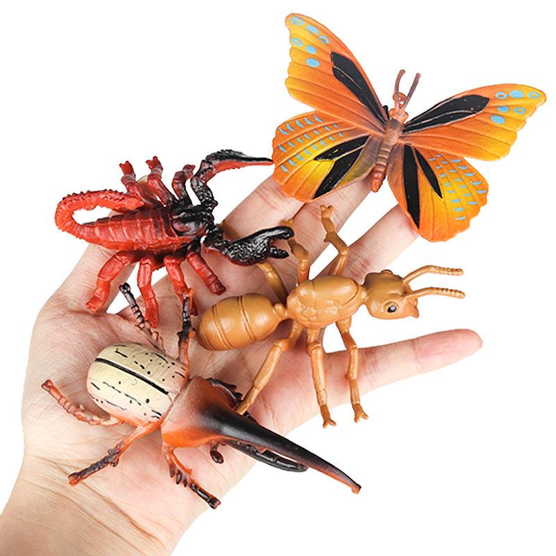Mini Insect Model Set: Ant, Butterfly, Stag Beetle & Scorpion Toy for Kids