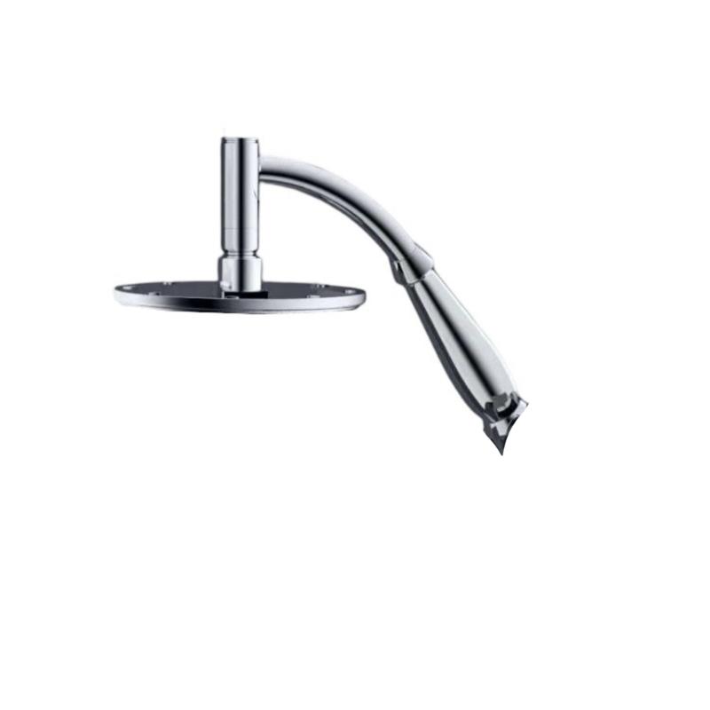 Högtryck Regnduschhuvud Rostfritt Stål Duschhuvud Förlängare Stor Böjd Duschförlängning Lätt att Installera