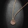 European & American Simple Round Pendant Chain Necklace – Elegant & Versatile Accessory