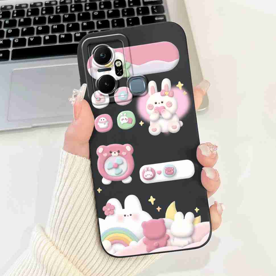 For Infinix Smart 6 Plus X6823C Case Luxury Floral Fashion Soft Silicone Cover For Infinix Smart 6Plus X6823 6.6" Phone Case