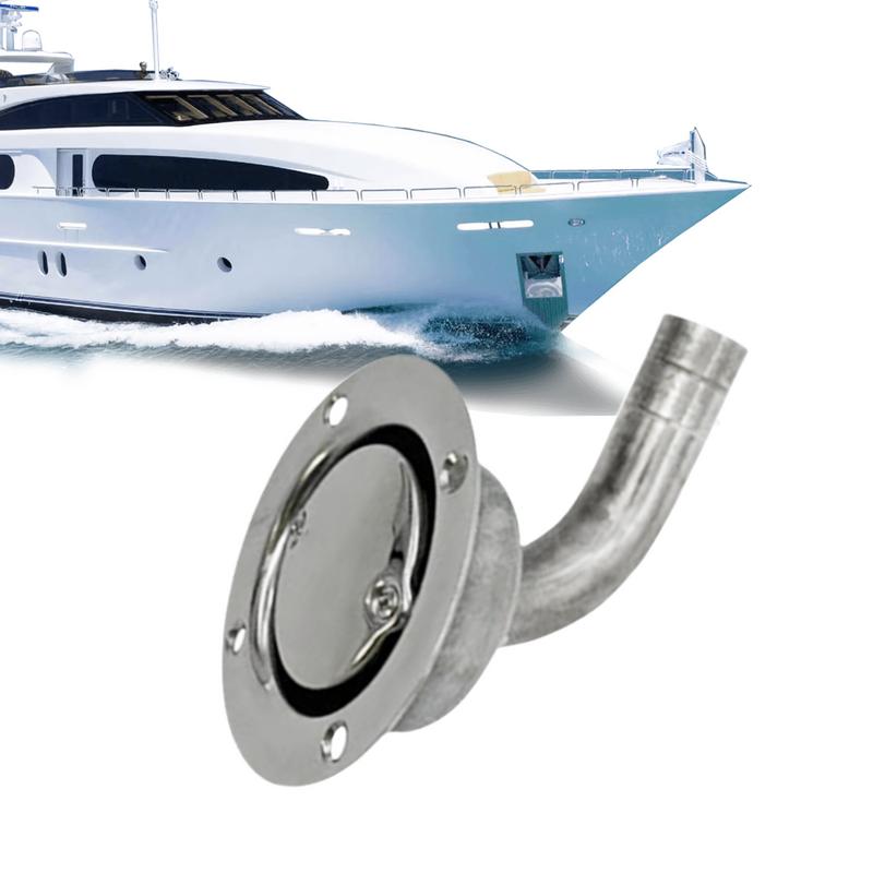 Stainless Steel Thru Hull Exhaust Hose Pipe Boat Exhaust Port Breather Vent Stainless Steel Hull Exhaust Hardware Fitting for