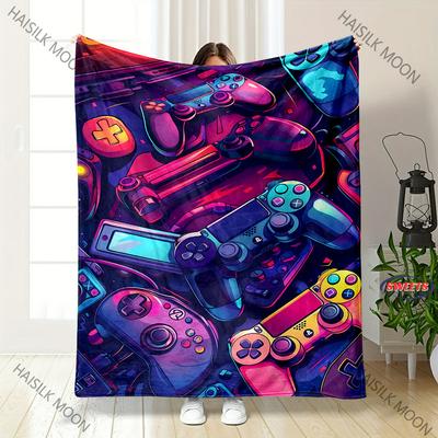 Game Controller Body Print Throw Blanket, Ultra Soft Bedding, Throw Blanket for Couch or Bed Nice Holiday Gift Next Day Shipping