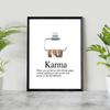 Karma Definition Poster Print Wall Art Canvas Painting Modern Funny Bathroom Sign Toilet Humour Pictures Bathroom Home Decor