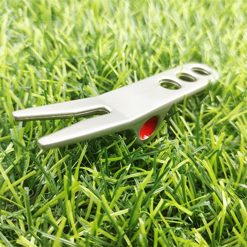 Durable Zinc Alloy Golf Ball Fork Divot Repair Tool Portable Pivot Provides Sturdy and Comfortable Green Repair