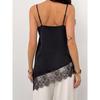 V Neck Irregular Lace Spliced Loose Camisole Tank Top