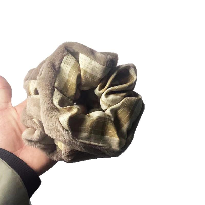 2025 Retro Multi-layer Color Block Scrunchies: Forest Style Hair Accessories for Women