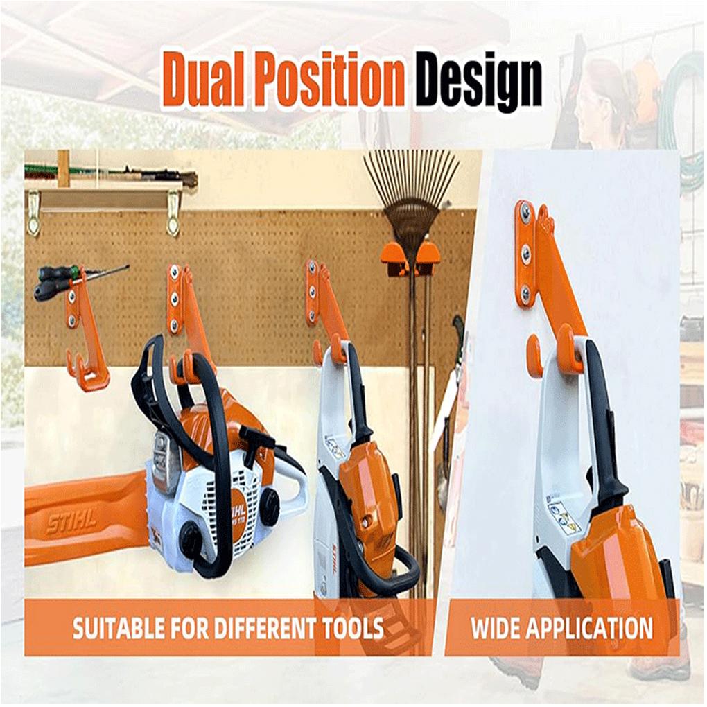 Orange Stainless Steel Hook Wall Mounted Bracket Garage Storage Rack Tool Storage Bracket