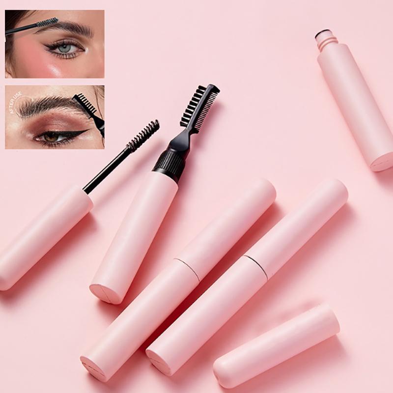 10ml Prázdná tuba na řasenku s duálním štětečkem DIY plnitelná lahvička na gel na obočí Kosmetické obaly pro prodloužení řas