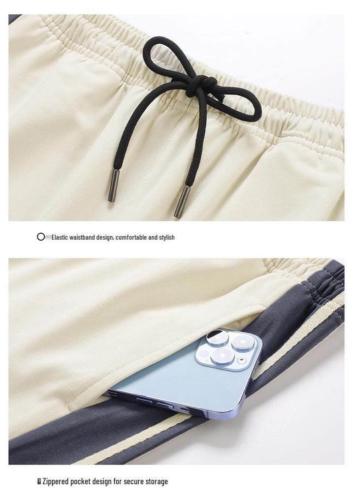 2025 New Cross-border Men's Two-Stripe Casual Crew Neck Outfit - Youth Spring/Autumn Fashion Set