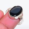 Natural Black Onyx Gemstone 925 Sterling Silver Jewelry Ring Size 6 ZS-1645