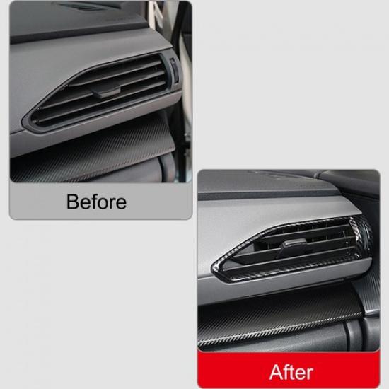 Carbon Fiber Front Side Air Vent Outlet Cover Trim For Subaru Crosstrek 2023 24