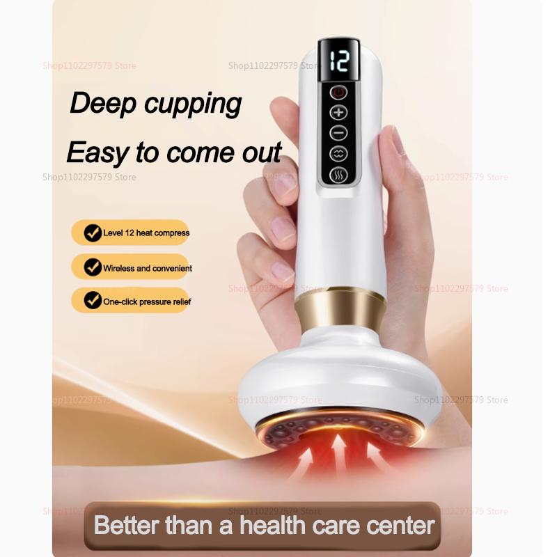 Intelligent electric multifunctional meridian dredging cupping and scraping device for pain relief and relaxation