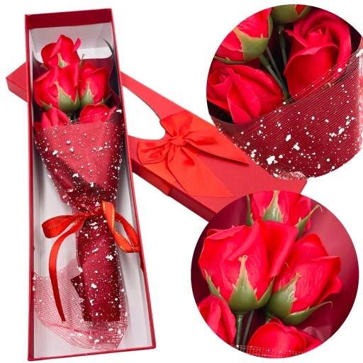 Bukiet Róż Flower Box Wieczna Róża Prezent Na Dzień Kobiet