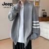 JEEP SPIRIT Men's Stand Collar Cardigan Sweater