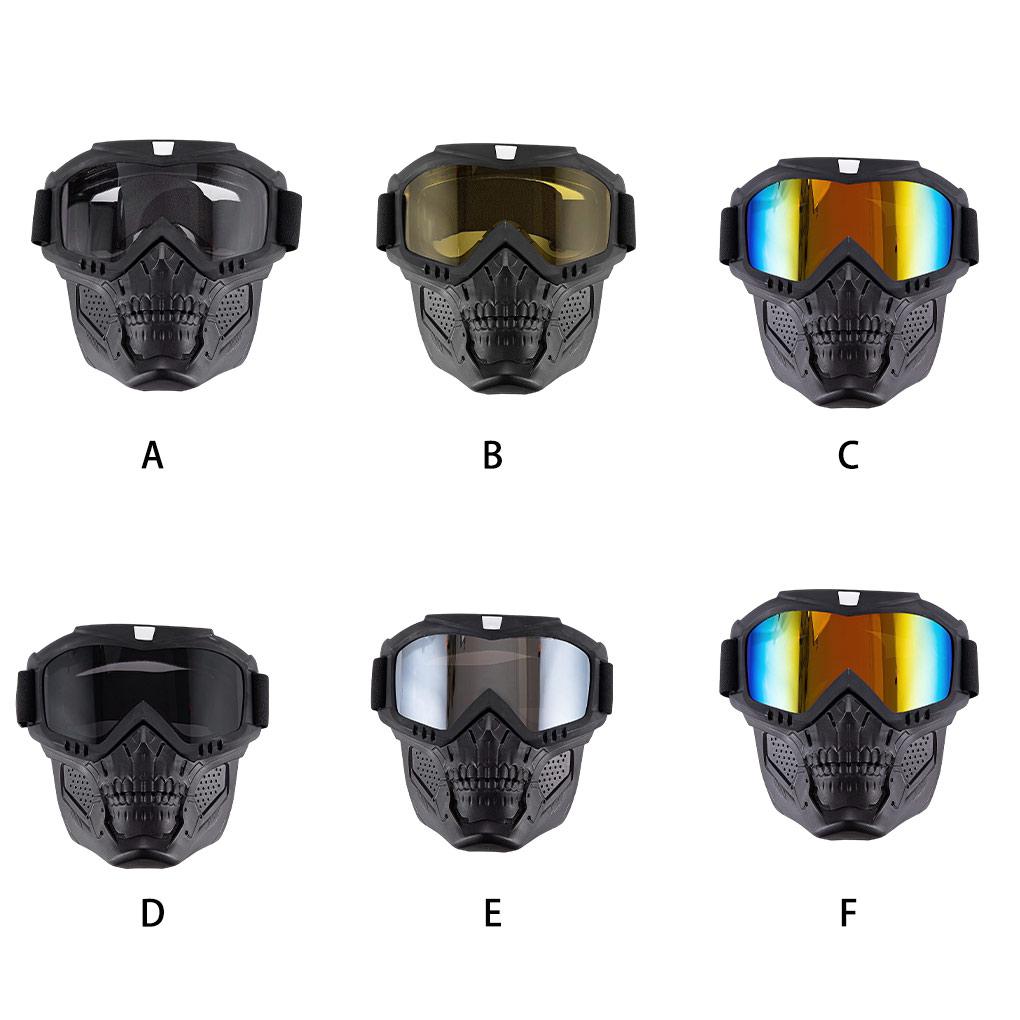 Motorcycle Goggles Face Cover Simple Protective Covers Skull Modeling Cycling Skiing Facial Protector Helmet Fitting