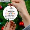 1pc German Freundin Round Acrylic Pendant Christmas Tree Ornament Friendship Gift for Best Friends