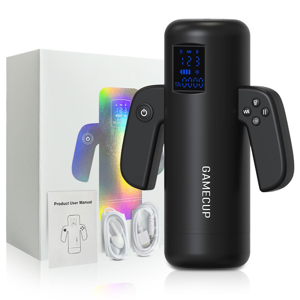 Automatic Male Masturbator Cup Thrusting Sucking Vibrating Heating Masturbation for Men Electric Penis Pump with Handle Sex Toys