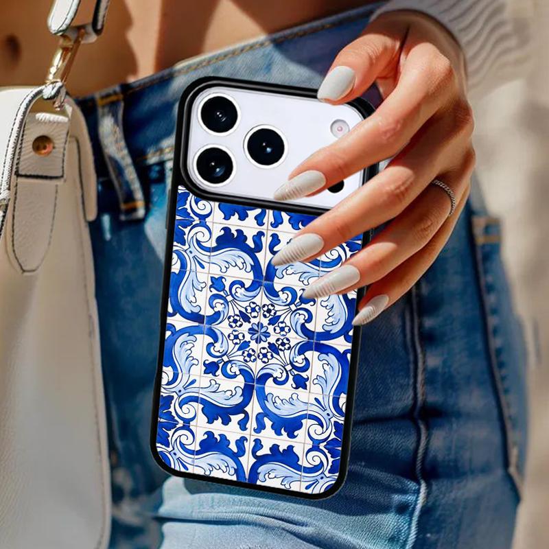 Blue And White Porcelain Phone Case For iPhone 17 Air 14 15 13 12 Max Cover For Apple 14 15 16 16e 11 Pro Max Plus Coque