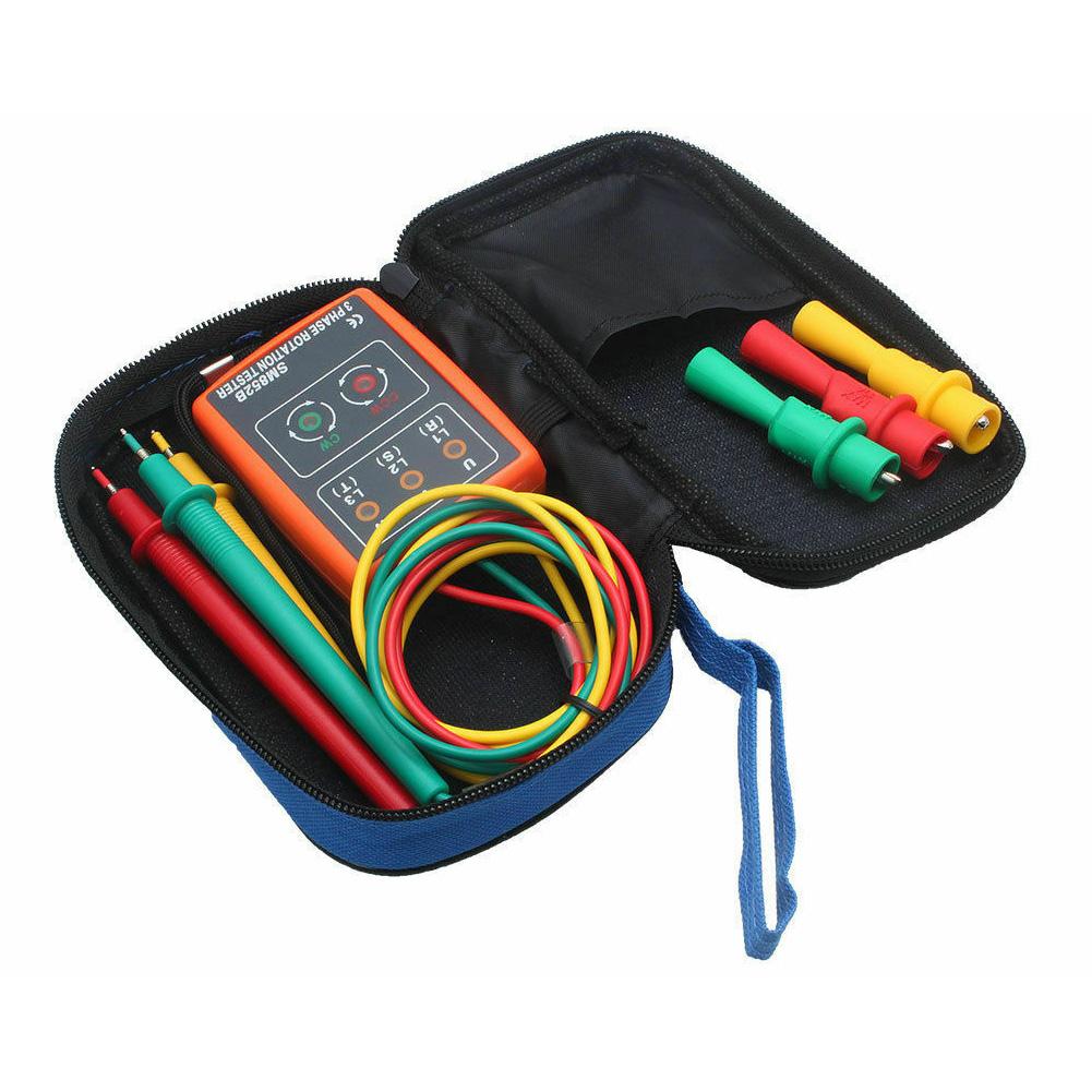 Sm852b 3 Phase Detector Sequence Rotation Measurement Meter Digital Display Accurate Tester Ac 60v-600v