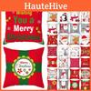 Colorful Christmas Cushion Cover Featuring Santa Claus Design For Cozy Sofa And Car Decoration