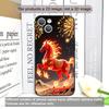Fashion Chinese-Style Red Horse Print Phone Case for iPhone 17 16 12 11 14 13 15 Pro Max 13 Mini X XS MAX XR 7 8 Plus Soft Cover