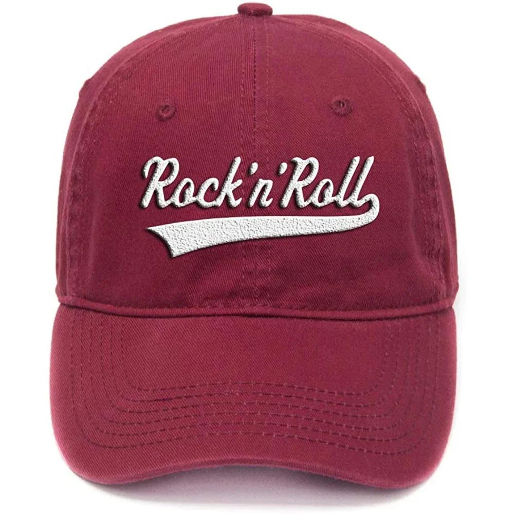 

Lyprerazy Rock N Roll Classics Washed Cotton Flock Printing Adjustable Baseball Cap